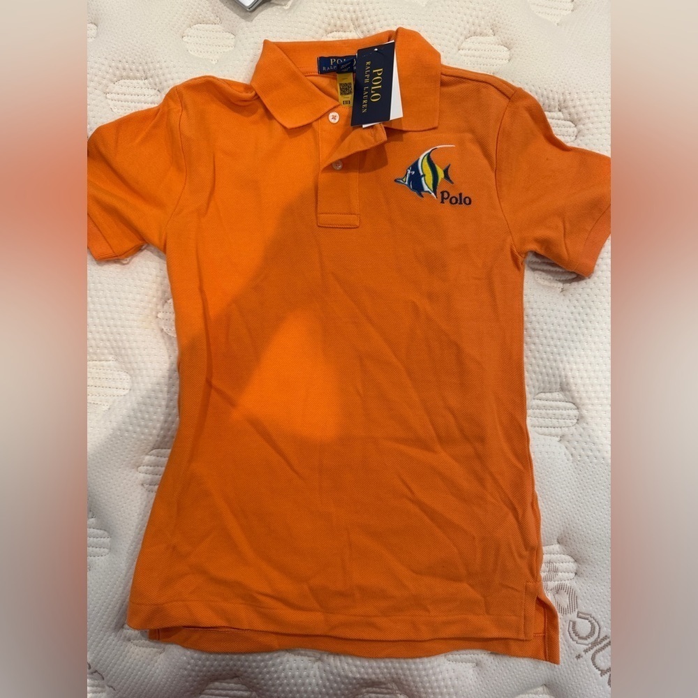 NWT polo Ralph Lauren blue fish orange kids Sz S - selling as a set of 2! - Picture 11 of 12